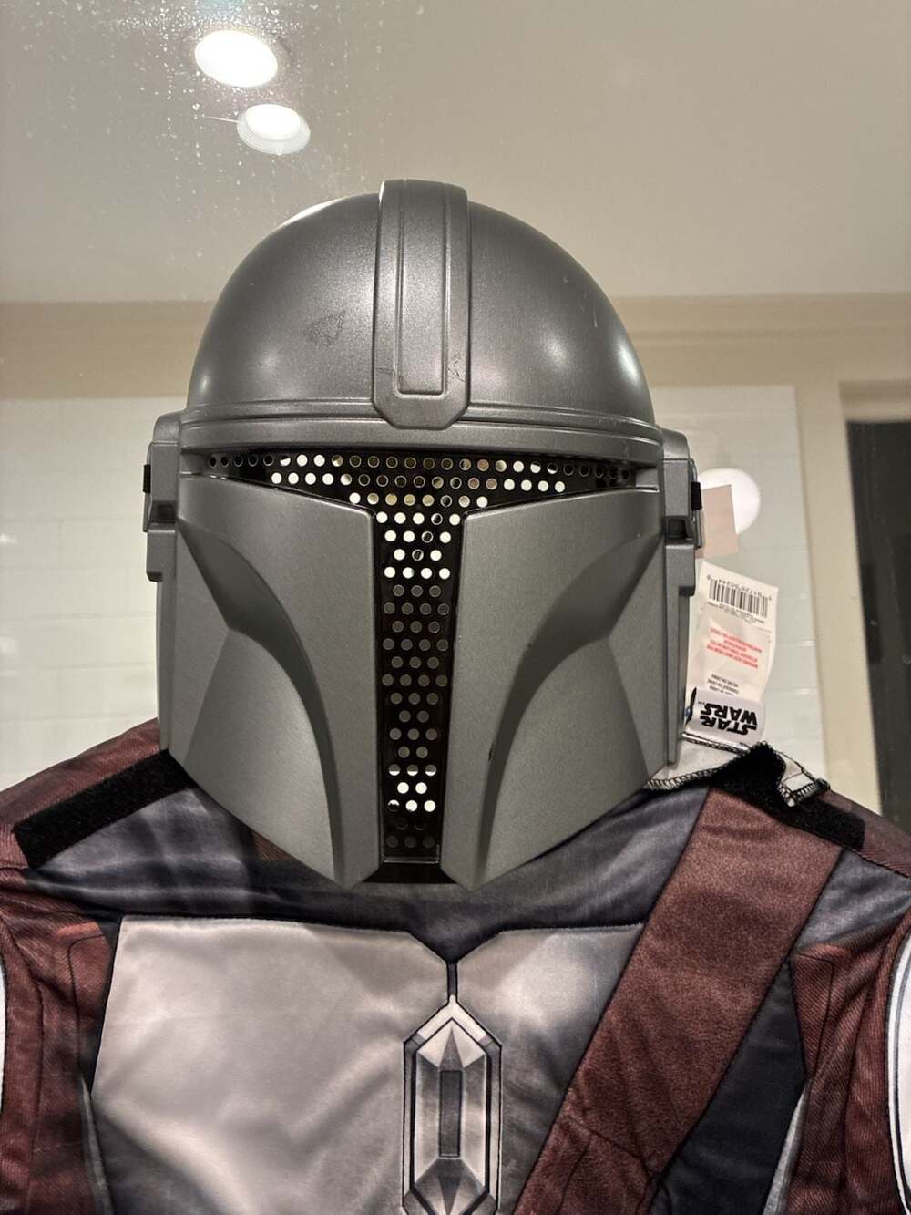 Star Wars The Mandalorian Costume Size M 3 Piece Set Padded Jumpsuit Mask